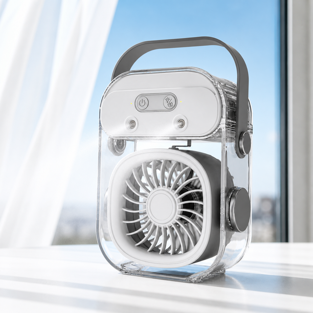 Portable Rechargeable Misting Fan for Camping & Balconies