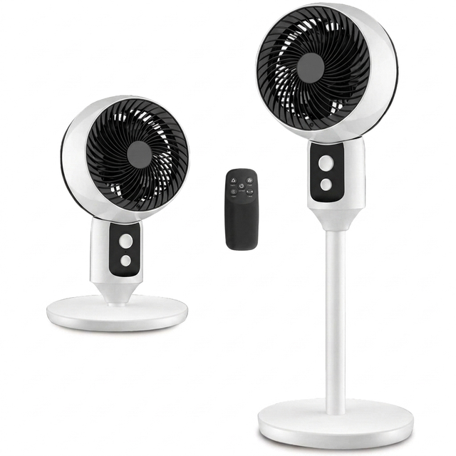 Convertible Tabletop & Pedestal Fan with Remote & Timer