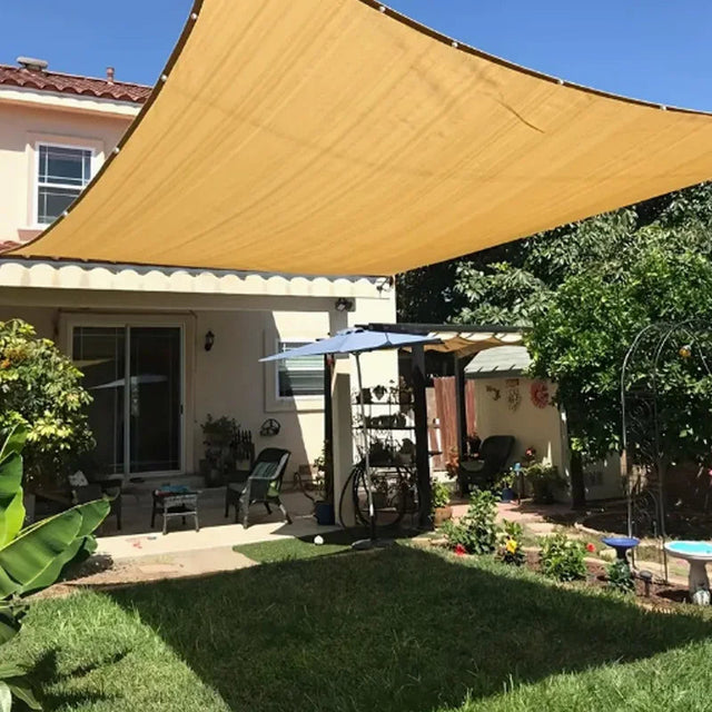 Woven Mesh Sun Shade Sail for Patio & Garden Sun Relief