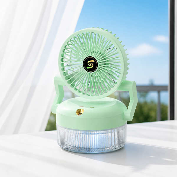 Misting Desk Fan with 800 mL Tank for Quiet Work & Sleep