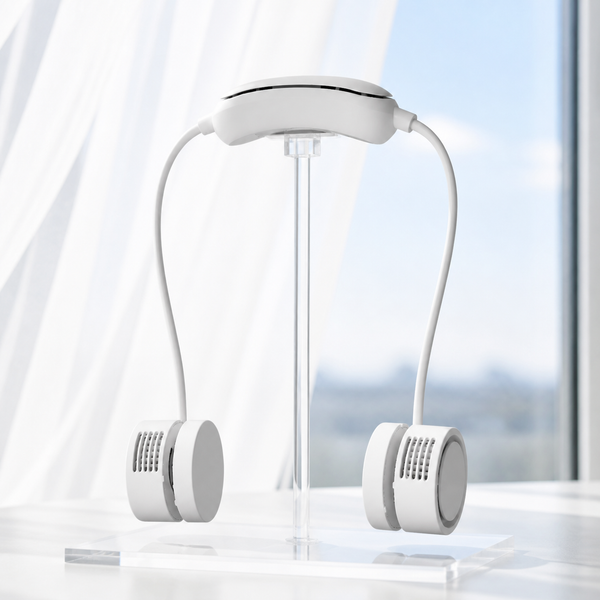 Neck Fan with Cooling Plate for Hands-Free Heat Relief
