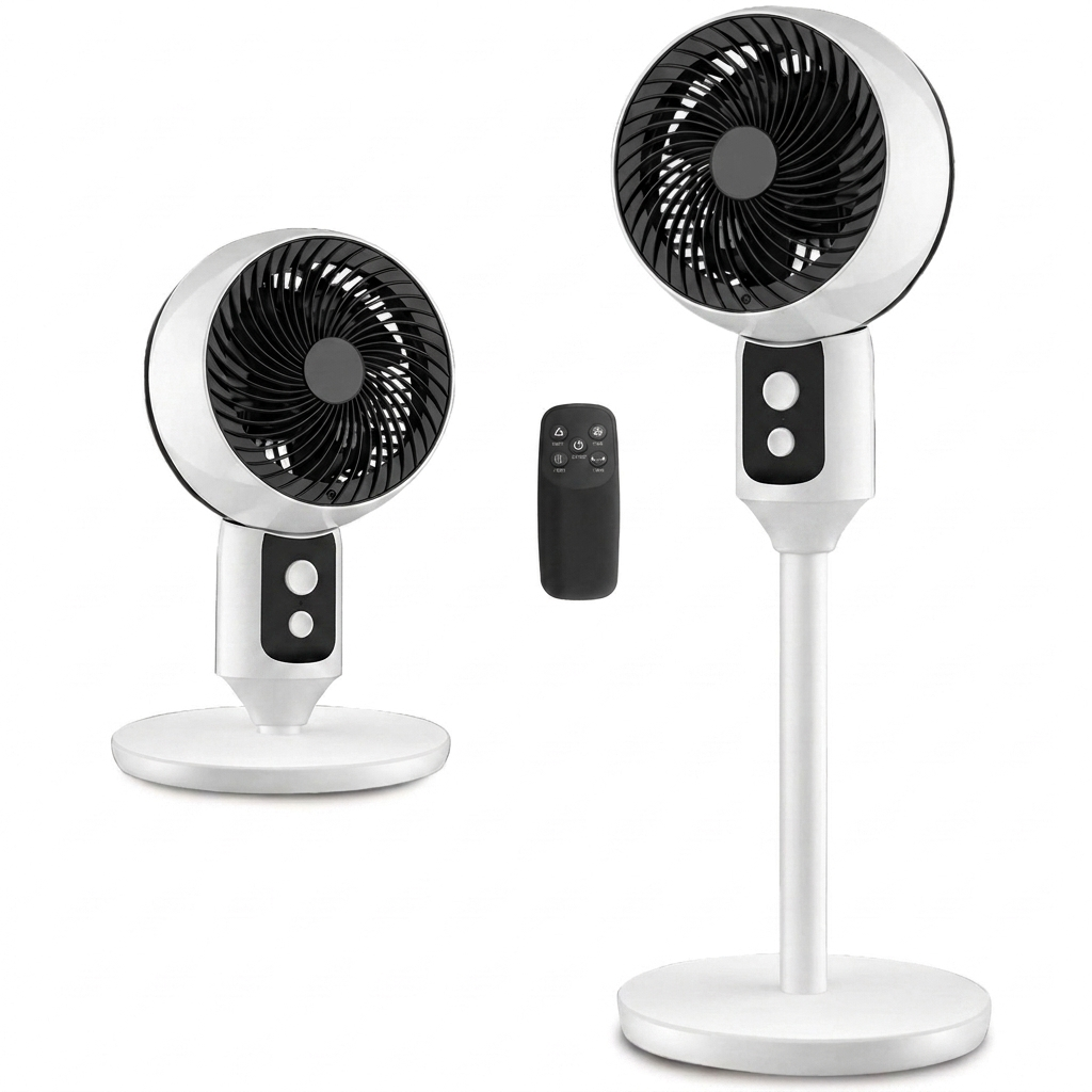 Adjustable Tabletop to Pedestal Fan with Remote Control